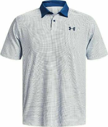 Under Armour Men's UA T2G Printed Polo White/Blue Mirage S