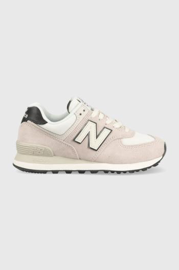 Tenisky New Balance WL574PB ružová farba