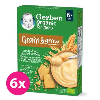 6x GERBER Organic Kaša nemliečna s príchuťou sušienky 200 g​