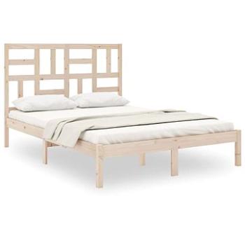 Rám postele masívne drevo 120 × 200 cm, 3105945