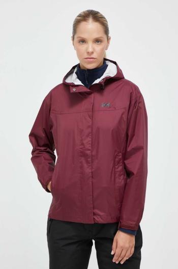 Turistická bunda Helly Hansen LOKE bordová farba, 62282