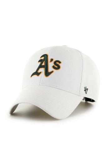 Šiltovka 47 brand MLB Oakland Athletics biela farba, s nášivkou, B-MVP18WBV-WHA