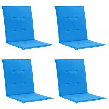 Vodeodolné podušky na záhradné stoličky 4 ks Dekorhome Modrá