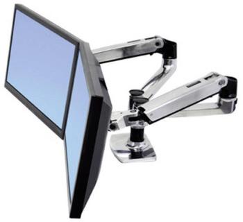 Ergotron 45-245-026 LX 2-násobný stolový držiak monitoru  38,1 cm (15") - 68,6 cm (27") výškovo nastaviteľný, sklápajúci