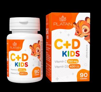 Platan Vitamín C+D Kids 90 tabliet