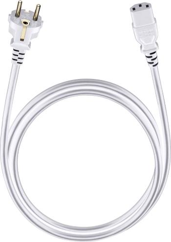 napájací prepojovací kábel [1x DE schuko zástrčka - 1x IEC C13 zásuvka 10 A] 1.50 m biela Oehlbach Powercord C 13