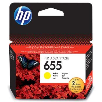 HP CZ112AE - originálna cartridge HP 655, žltá, 12ml