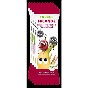 Freche Freunde BIO Ovocná tyčinka – Banán, hrozno a čierna jarabina 4× 23 g (4260249144316)