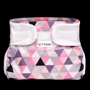 T-Tomi Ortopedické abdukčné nohavičky, suchý zips, pink triangles 3-6 kg
