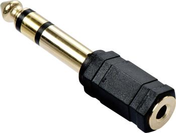 LINDY 35620  jack audio adaptér [1x jack zástrčka 6,35 mm - 1x jack zásuvka 3,5 mm] čierna