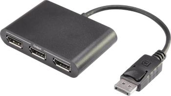 Renkforce RF-3174184 DisplayPort adaptér [1x zástrčka DisplayPort - 3x zásuvka DisplayPort] čierna  21.00 cm