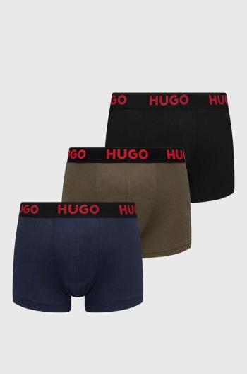 Boxerky HUGO 3-pak pánske,zelená farba,50496723