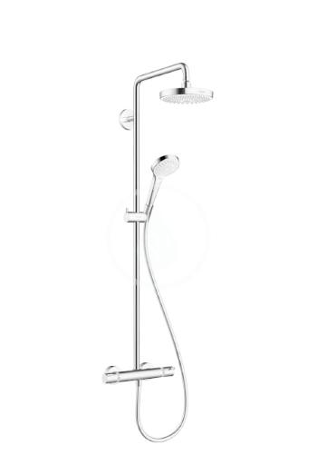 HANSGROHE - Croma Select S Sprchová súprava Showerpipe 180 s termostatom, 2 prúdy, biela/chróm 27253400
