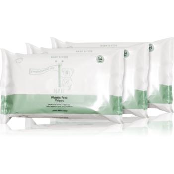 Naif Baby & Kids Plastic Free Wipes vlhčené obrúsky pre deti od narodenia 3x54 ks