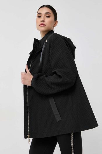 Bunda Liu Jo dámska, čierna farba, prechodná, oversize