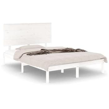 Rám postele biely masívna borovica 140 × 190 cm, 3104784
