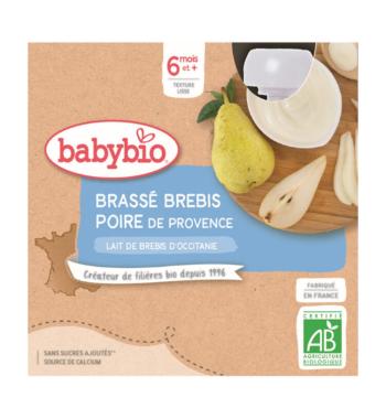 BABYBIO Desiata z ovčieho mlieka hruška 4x 85 g