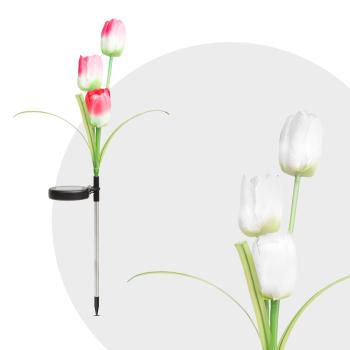 Zapichovací solárny kvet - RGB LED - 70 cm - 2 ks / balenie