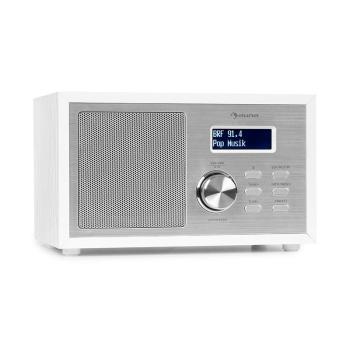 Auna Ambient DAB+/FM, rádio, BT 5.0, AUX vstup, LCD displej, budík, časovač, drevený vzhľad, biele