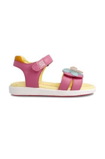 Detské kožené sandále Agatha Ruiz de la Prada ružová farba