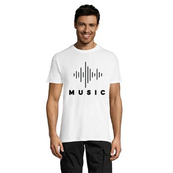 Music pánske tričko biele 5XS