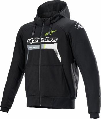 Alpinestars Chrome Ignition Hoodie Black/Yellow Fluorescent L Textilná bunda