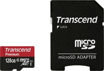Transcend Premium pamäťová karta micro SDXC 128 GB Class 10, UHS-I vr. SD adaptéru