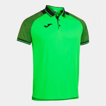 ESSENTIAL II POLO FLUOR GREEN-BLACK S/S XS