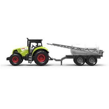 Rappa traktor plastový so zvukom a svetlom s vlečkou na postrek (8590687216181)