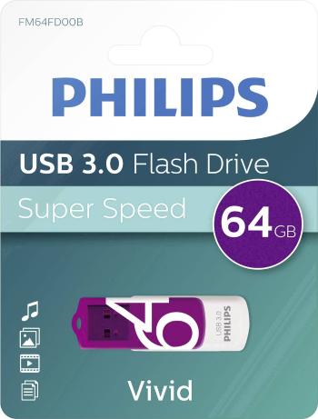 Philips VIVID USB flash disk 64 GB purpurová FM64FD00B/00 USB 3.2 Gen 1 (USB 3.0)