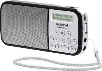 TechniSat Techniradio RDR vreckové rádio DAB+, FM AUX, USB  vreckové svietidlo strieborná