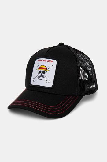 Detská baseballová čiapka Capslab One Piece Capslab Trucker čierna farba, s nášivkou, CL.OP1.3.SKU2