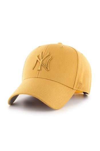 Čiapka 47 brand MLB New York Yankees žltá farba, s nášivkou, B-MVPSP17WBP-WEA