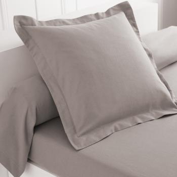 Blancheporte Jednofarebná flanelová posteľná bielizeň zn. Colombine hnedosivá obliečka na vank. 50x70cm+lem