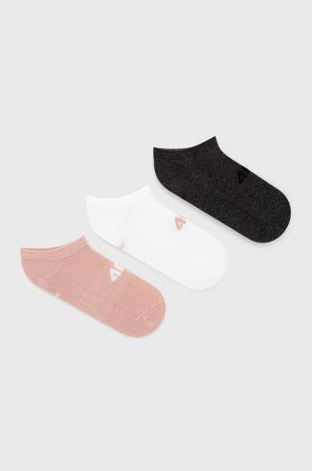 Ponožky 4F (3-pak) dámske, biela farba