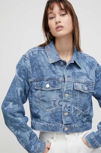 Rifľová bunda Tommy Jeans dámska,prechodná,DW0DW17664