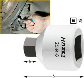 Hazet  2584-8 inbus vložka zástrčného kľúča pre strmeň brzdy 8 mm     3/8" (10 mm)