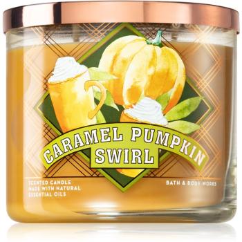 Bath & Body Works Caramel Pumpkin Swirl vonná sviečka 411 g