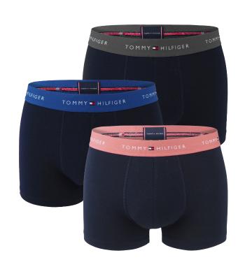 TOMMY HILFIGER - boxerky 3PACK signature cotton essentials black with dark & blue ink waist-XXL (112-123 cm)