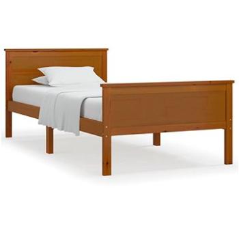 Rám postele medovo hnedý masívna borovica 90 × 200 cm, 322188