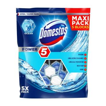 DOMESTOS WC BLISTER 5X55G POWER 5 OCEAN