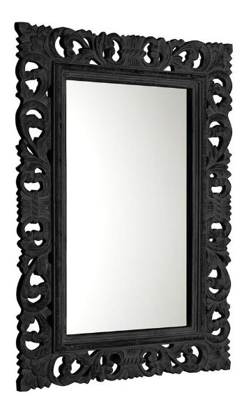 SAPHO - SCULE zrkadlo v ráme, 70x100cm, čierna IN167