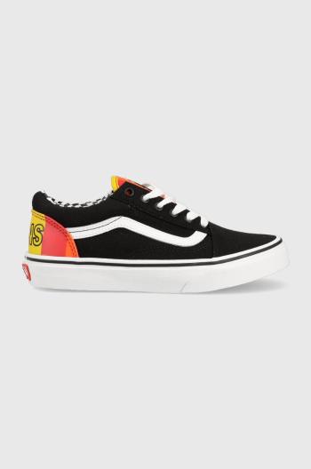 Detské tenisky Vans JN Old Skool GRDT BLKML čierna farba