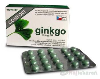 ginkgo COMFORT 60 mg SR - Woykoff na udržanie správnych duševných funkcii, 60ks