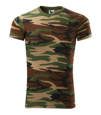 MALFINI Maskáčové tričko Camouflage - Maskáčová hnedá | L