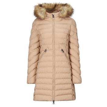 Superdry  FUJI HOODED MID FAUSSE FOURRURE  Bundy Béžová