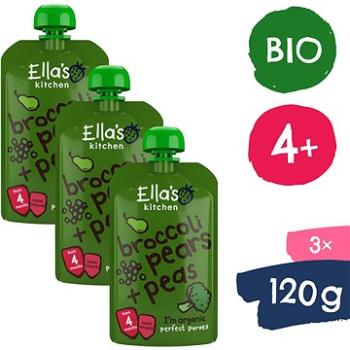 Ellas Kitchen BIO Hruška, hrášok a brokolica (3× 120 g) (8594200262655)