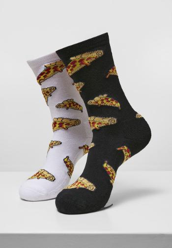 Mr. Tee Pizza Slices Socks 2-Pack black/white - 47–50