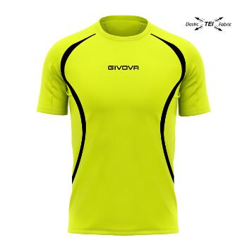 RUNNING SHIRT GIALLO FLUO/NERO Tg. S