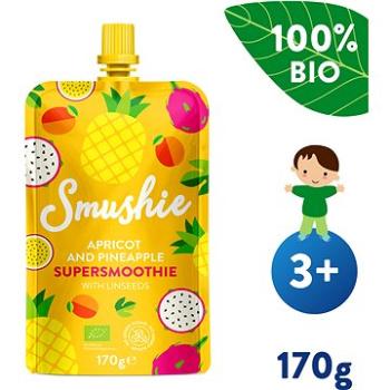 SALVEST Smushie BIO Ovocné smoothie s marhuľou, ananásom a ľanovými semienkami (170 g) (4740073075234)